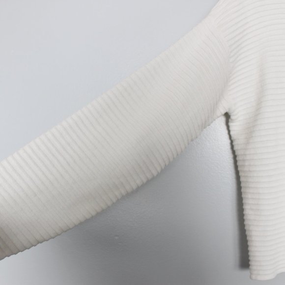 NWOT Zara White Ribbed Sweater - Picture 4 of 7